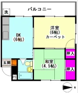 コーポラス篠原【3階】の間取り