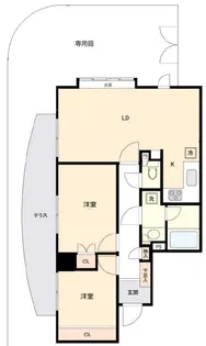 東京都新宿区原町1【マンション】の間取り