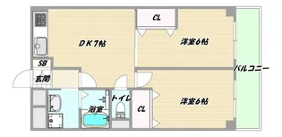 大阪府大阪市淀川区西宮原2【マンション】の間取り