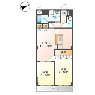 SAKURA(サクラ)【2階】の間取り