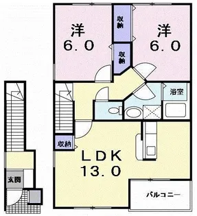 SERENO OYA B【2階】の間取り