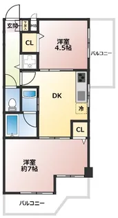 中銀新葛西マンシオン【6階】の間取り