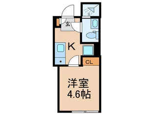 茶花ハイツ【1階】の間取り