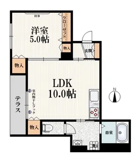 メゾン カルミア【1階】の間取り