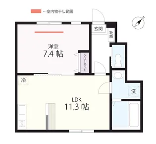 クワイエット クラブ ハウス ミックス 天王町(仮)【1階】の間取り