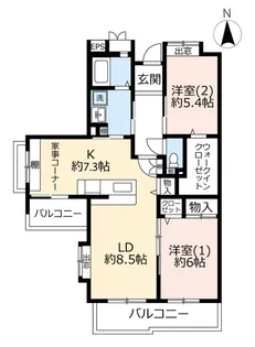URコンフォール清水ヶ丘【1階】の間取り
