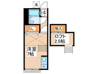 コーポ大門4【2階】の間取り