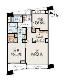 パークホームズ目黒ザレジデンス【5階】の間取り