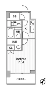 ジェイエムエフレジデンス町田【7階】の間取り