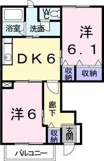 パラドール宮の森【1階】の間取り