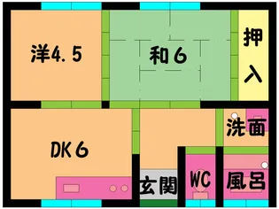 田原コーポ【1階】の間取り