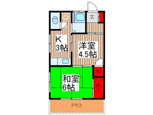 美蔵荘 B棟【1階】の間取り