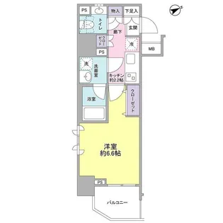サンピエス大森【8階】の間取り