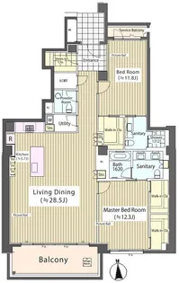 ガーデン高輪【1階】の間取り