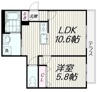 フォレスト 山王【1階】の間取り
