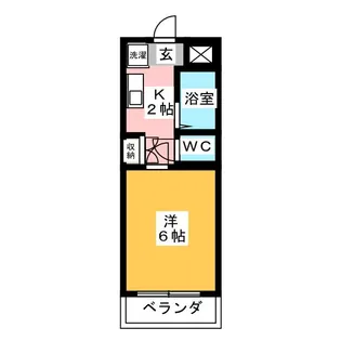 プラザ・ドゥ・レシェンテ【2階】の間取り