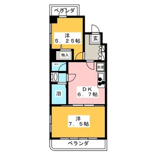 サクシード水の【7階】の間取り