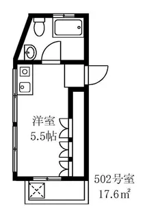 ハプニングタワー曙橋【5階】の間取り