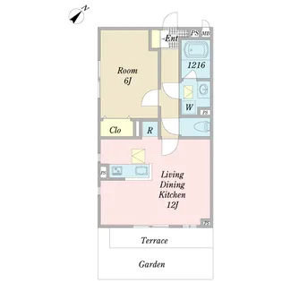 パティオおおたかの森【1階】の間取り