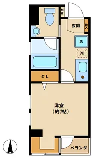 クレールジャルダン【4階】の間取り