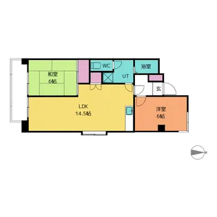 第2栄和マンション【2階】の間取り