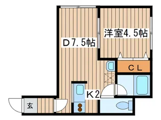 ルクリア47【3階】の間取り
