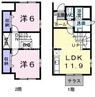 エスポワールIII【1階】の間取り
