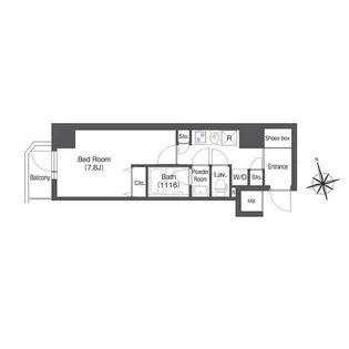 CAVANA新宿夏目坂【6階】の間取り