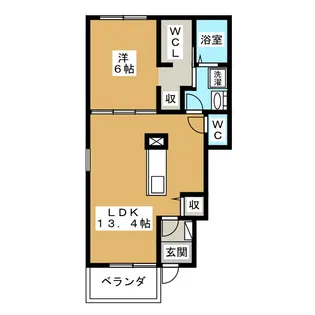 アビタシオンII【1階】の間取り