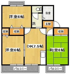 ガーデンホームズII【1階】の間取り