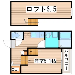ハーモニーテラス大和町III【2階】の間取り