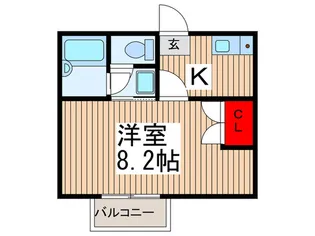 コーポカキザキ【1階】の間取り