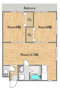 セルリアンビレッジハイツ【2階】の間取り