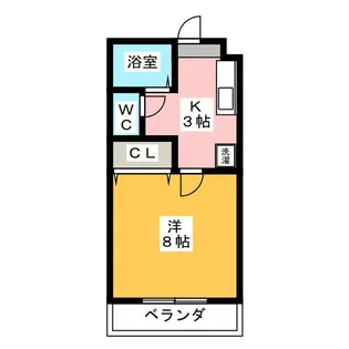 メゾン鹿谷III【2階】の間取り