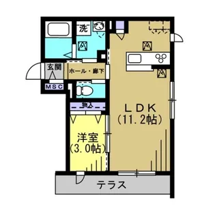 パークヒル観音【1階】の間取り