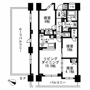 シャンピアグランデ深沢【1階】の間取り