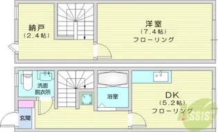 メゾネットK’【1階】の間取り