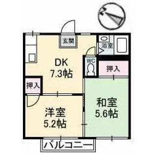 ハイツ丸山の間取り