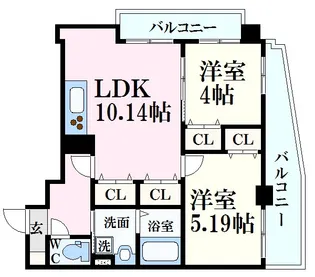 Axis Bld【10階】の間取り