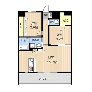 LIBTH博多駅南CENTRAL【4階】の間取り