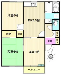 クレールB【2階】の間取り