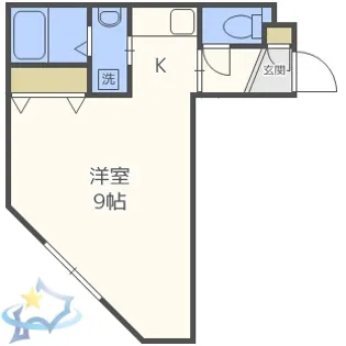 エヴァンスコート南1条【4階】の間取り