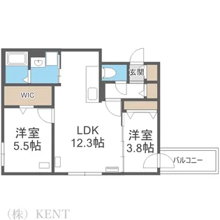 precious Hassamu-Minami(プレシャスハッサムミナ【3階】の間取り