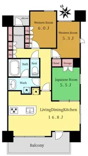 レクセル水戸大町【3階】の間取り