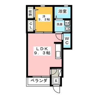 トリプルフォー【1階】の間取り