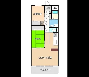 ポートシティ高木II【4階】の間取り