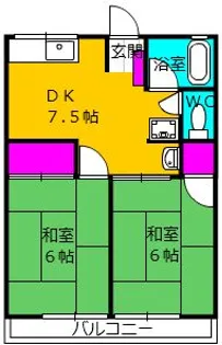 シティハイムフローラル【1階】の間取り