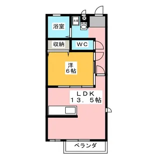 クリスタルムーン B【1階】の間取り
