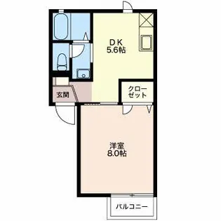 コータ・コート B【1階】の間取り