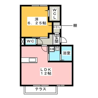 クラベール【1階】の間取り